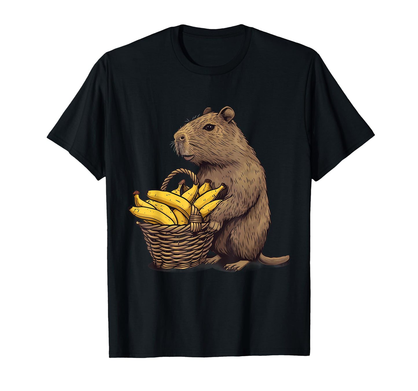 Banana Capybara Banana Lover Drawing Motif Banana Fruit T-Shirt