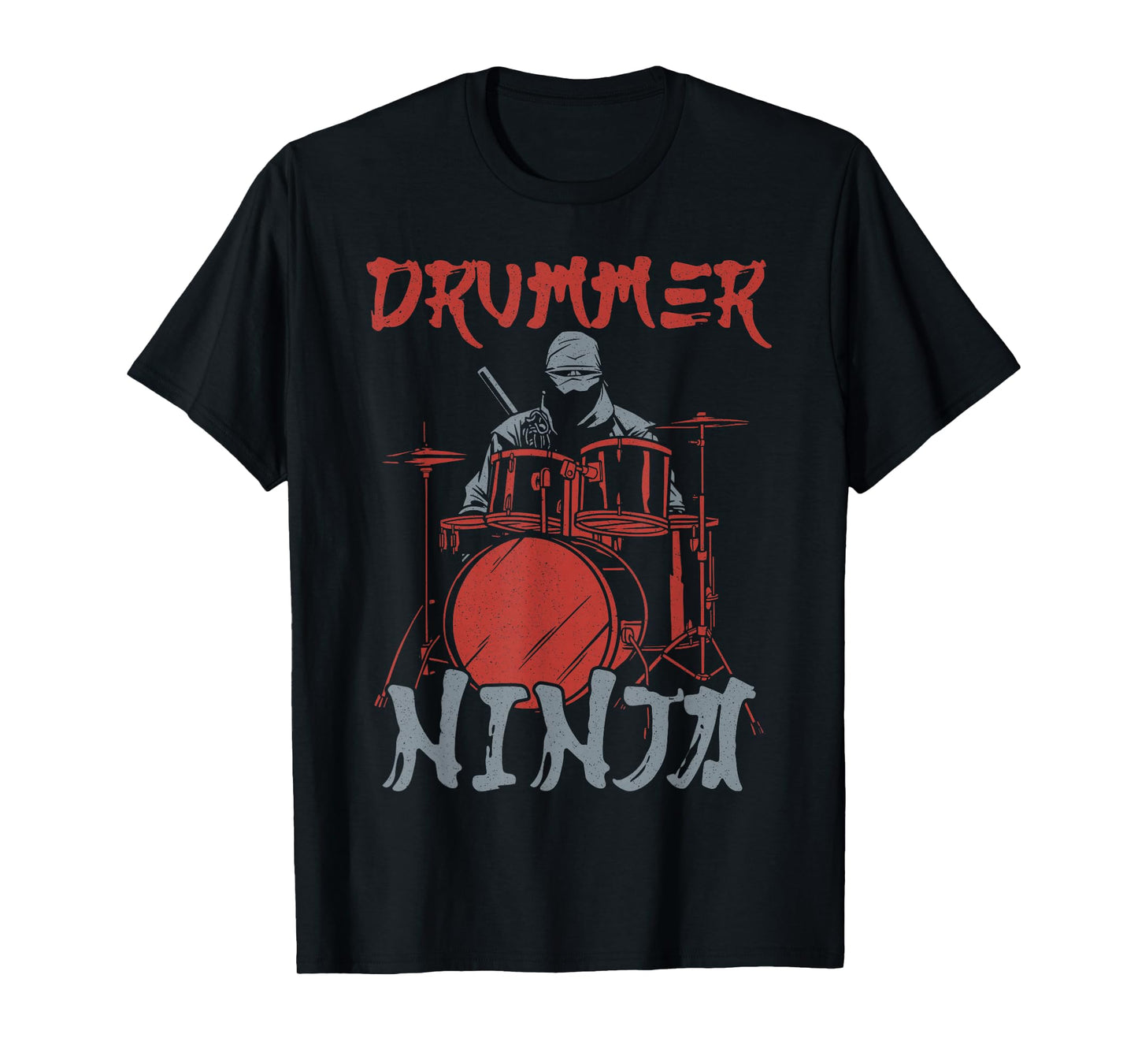 Drummer Drum Set Ninja Vintage Drummer Ninja T-Shirt