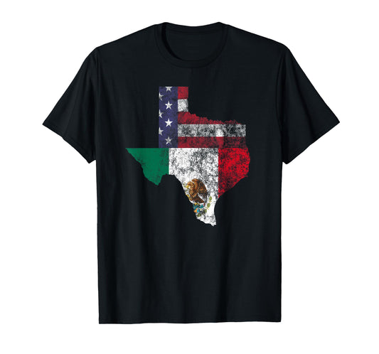 Texas Mexico American Flag Cinco De Mayo Mexican T Shirt T-Shirt