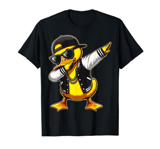 Funny Duck Dabbing Rubber Duck with Sunglasses T-Shirt