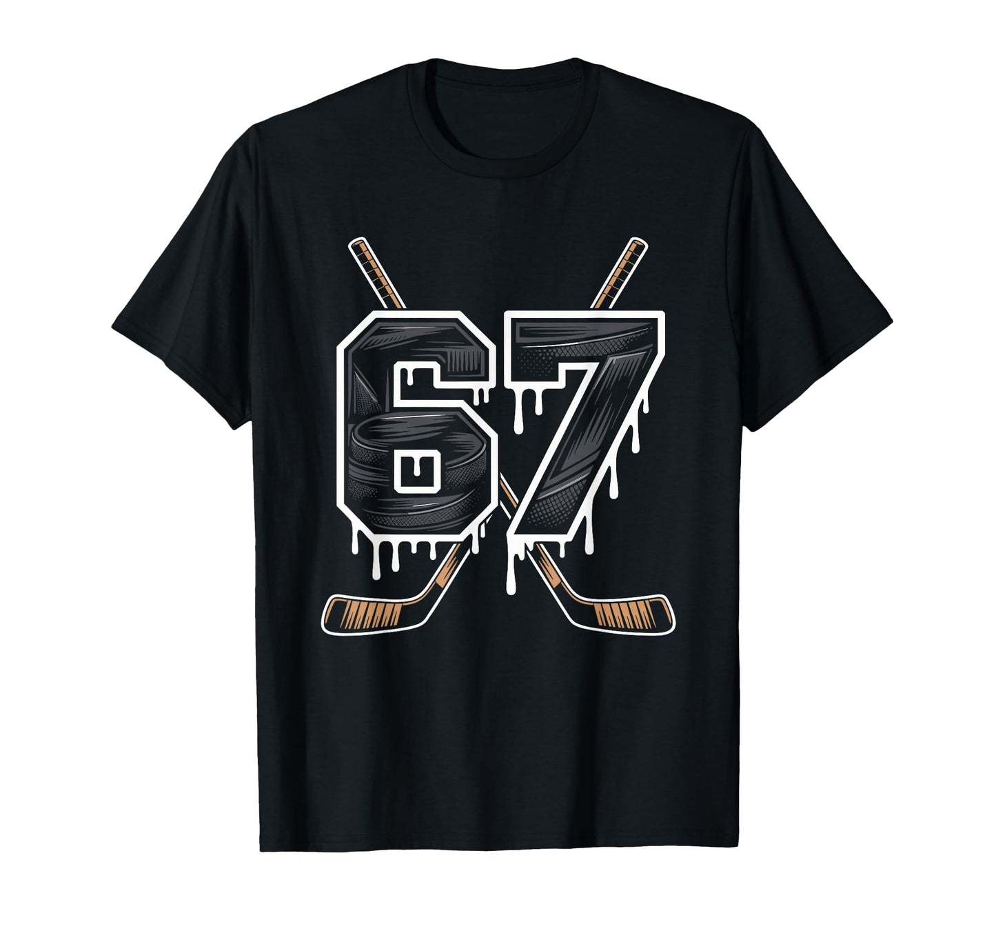 Hockey 67 Six Seven Alpha Slang 6 7 Meme Kids Teachers Boy T-Shirt