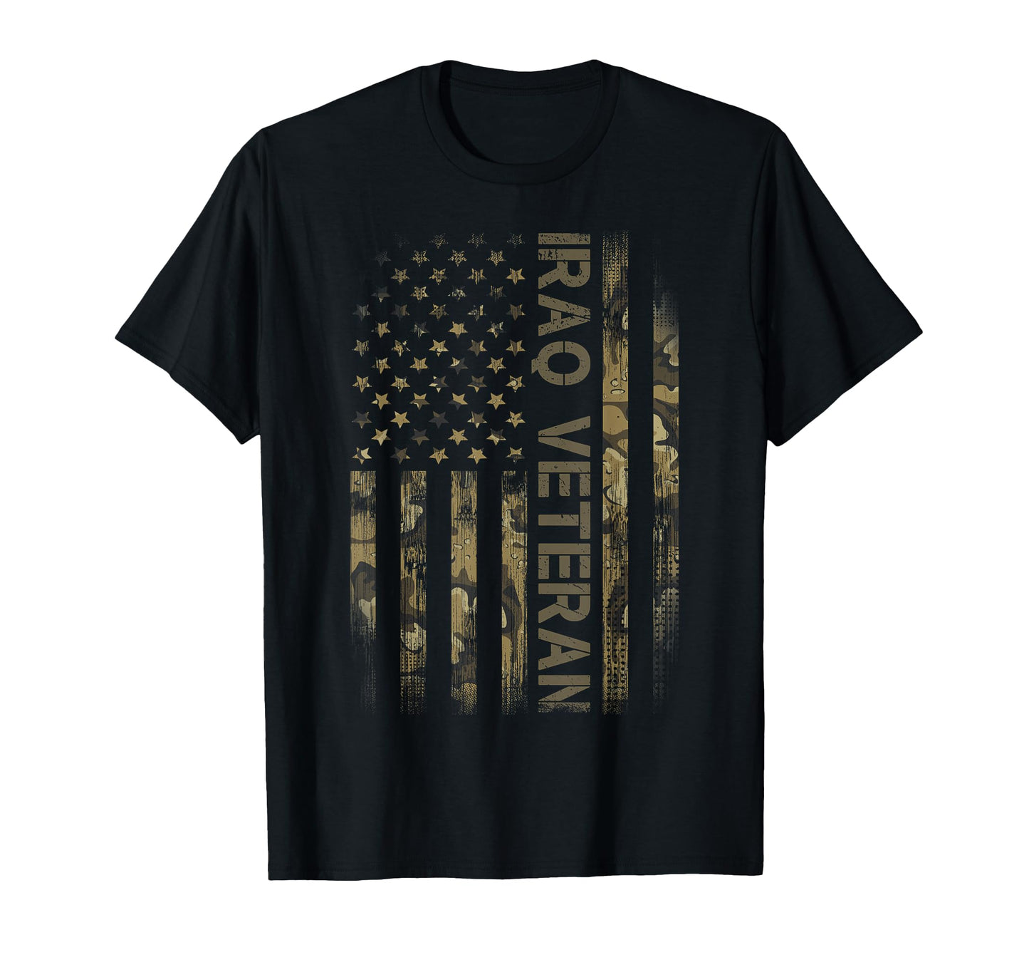Vintage America Camo Flag Iraq Veteran Camouflage T-Shirt