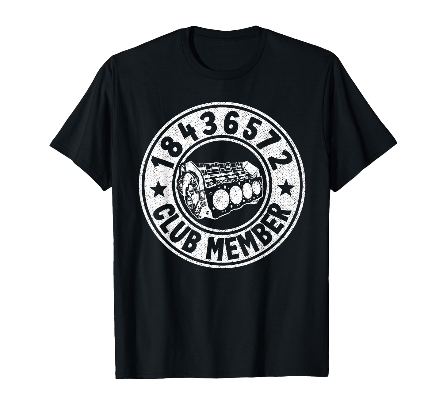 18436572 Club Member Firing Order Big Block Car Guy Garage T-Shirt
