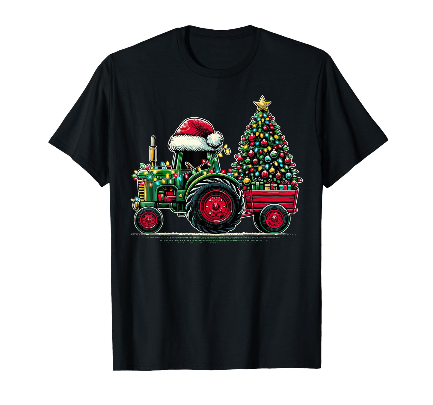 Christmas Tractor Santa Xmas Farm Truck T-Shirt