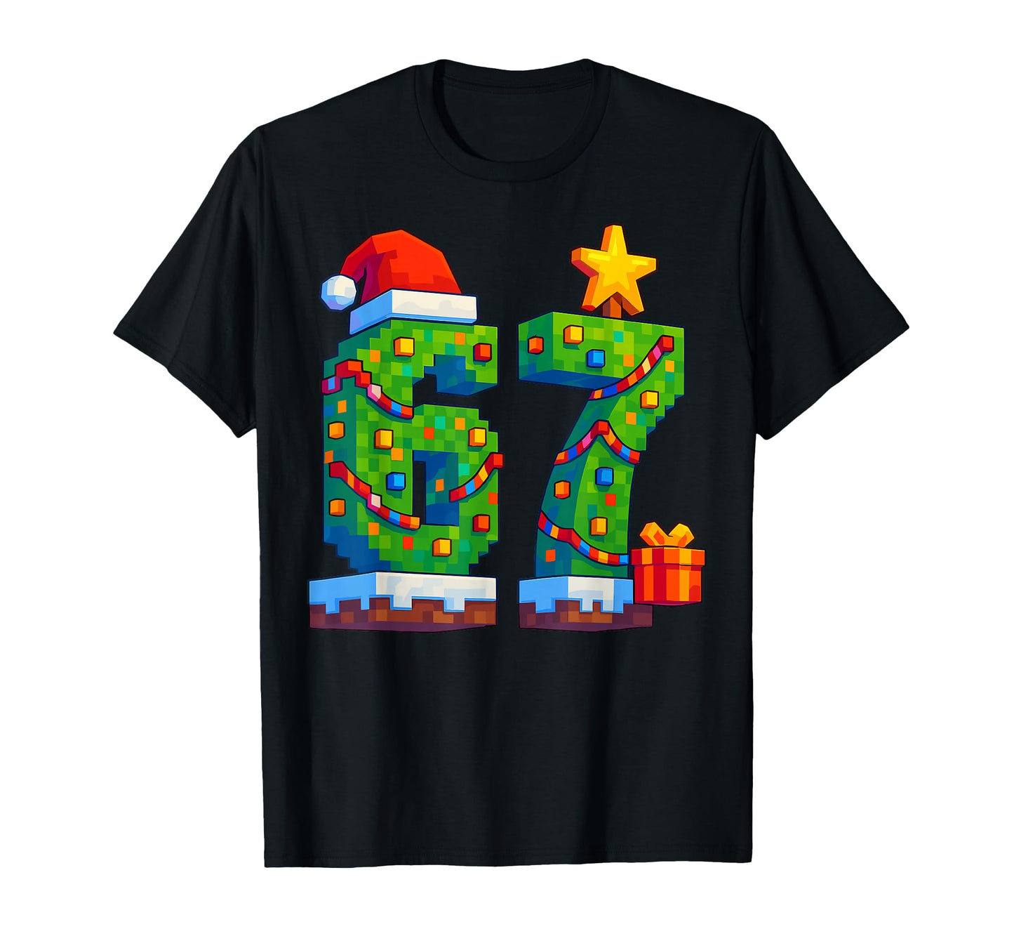 Six Seven 67 6 7 Kids 67 Teen Boys 6-7 Meme 6 7 Xmas Gaming T-Shirt