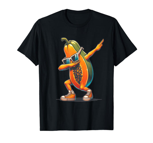 Dab Papaya Dancing Dabbing Papaya Fruit with Sunglasses T-Shirt
