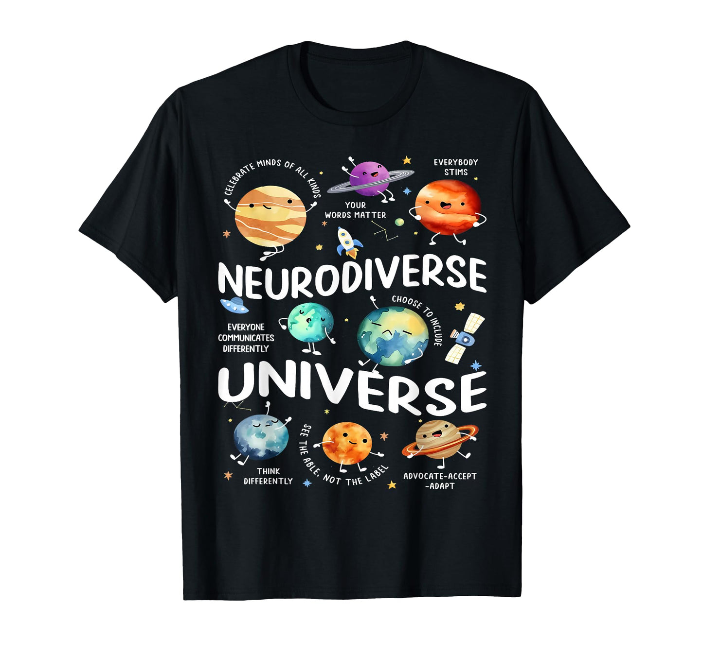Neurodiverse Universe IEP Special Ed Paraprofessional para T-Shirt