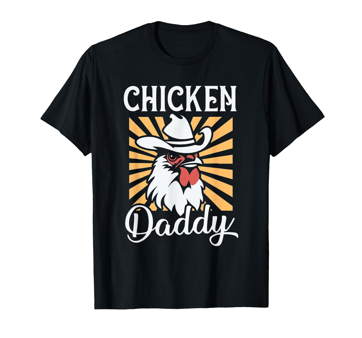 Chicken Daddy Vintage Poultry Farmer Funny Fathers Day Mens T-Shirt