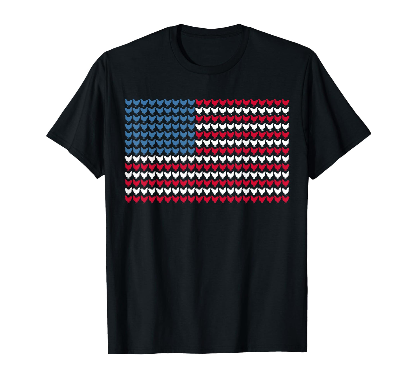 Chicken Patriotic Farmers 4th Of July Chicken American Flag T-Shirt for Women Kids Men