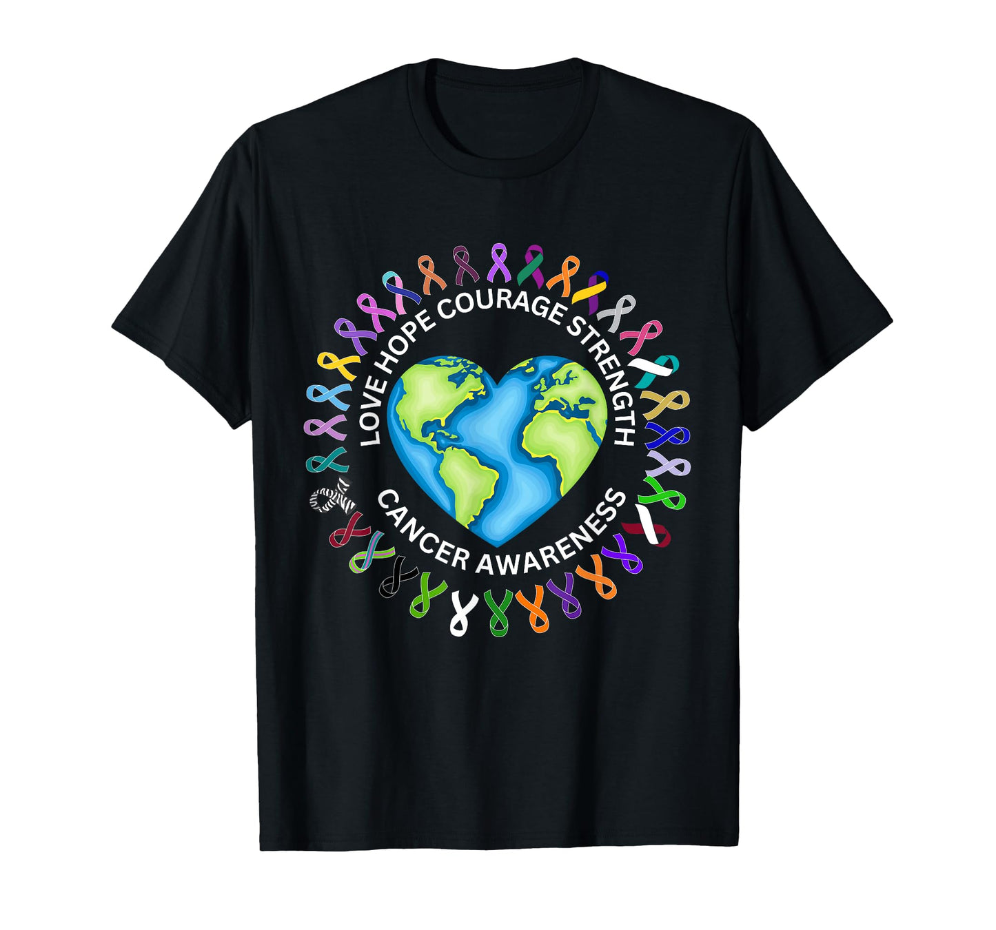 All Cancer Matters Survivors Awareness Fight Ribbon Support T-Shirt