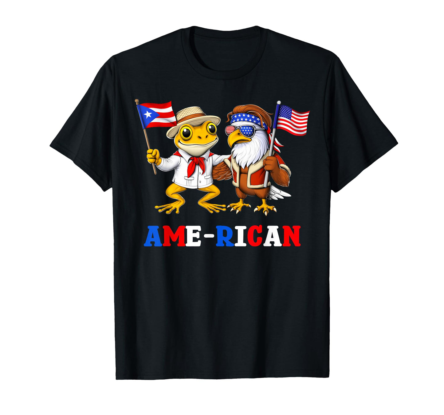 American Puerto Rican Proud Boricua Puerto Rico USA Flag T-Shirt