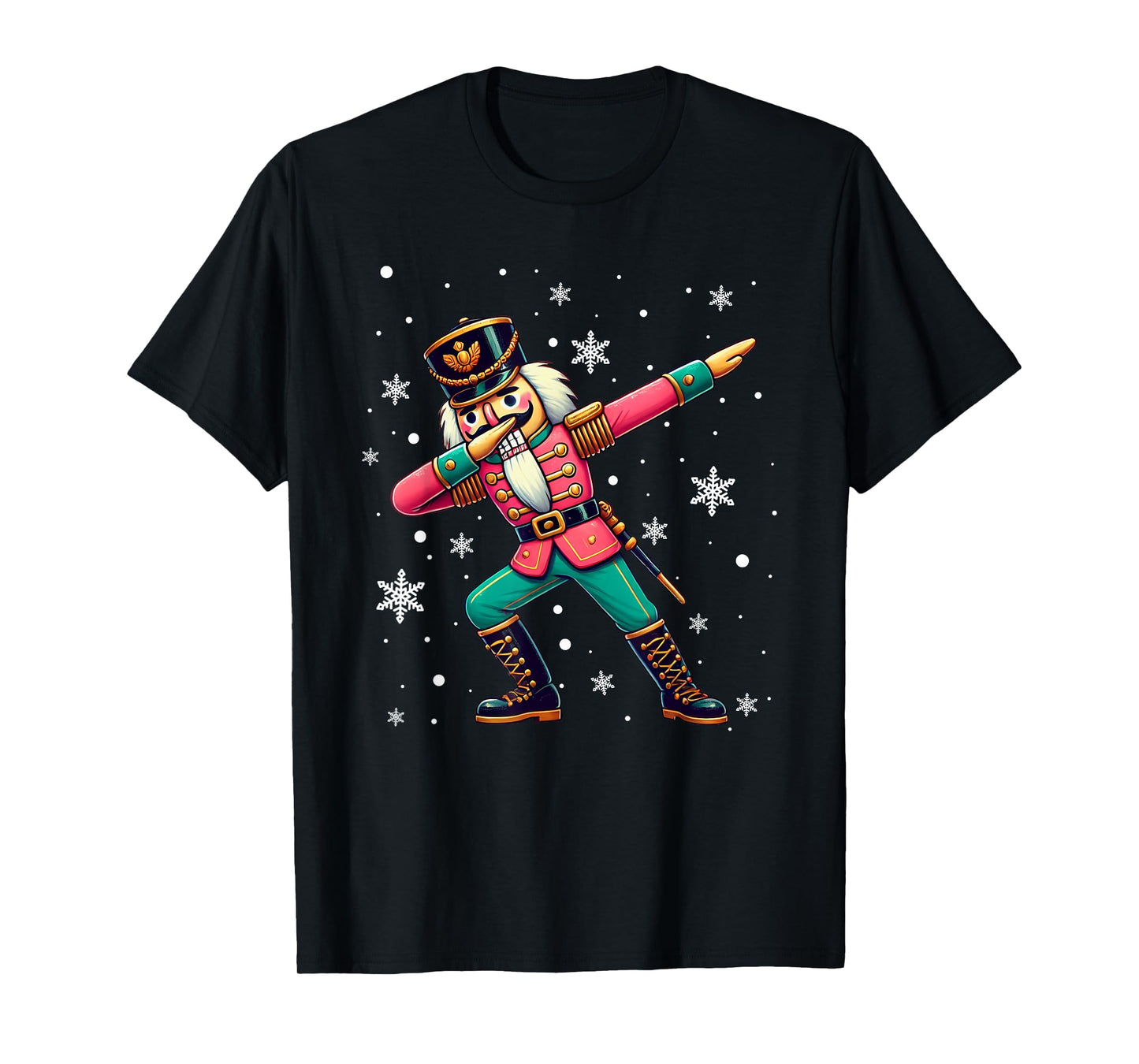 Dabbing Nutcracker Christmas Costume Matching Family Pajama T-Shirt