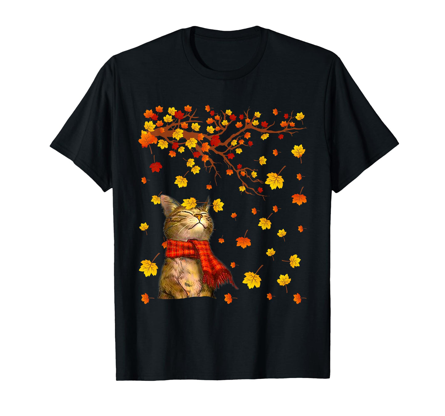 Cute Cat Kitty Kitten Paw Lover Autumn Fall Season present T-Shirt