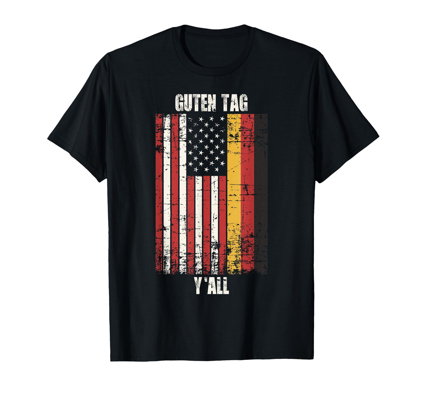 Patriotic Vintage German American Flag Guten Tag Y'all T-Shirt