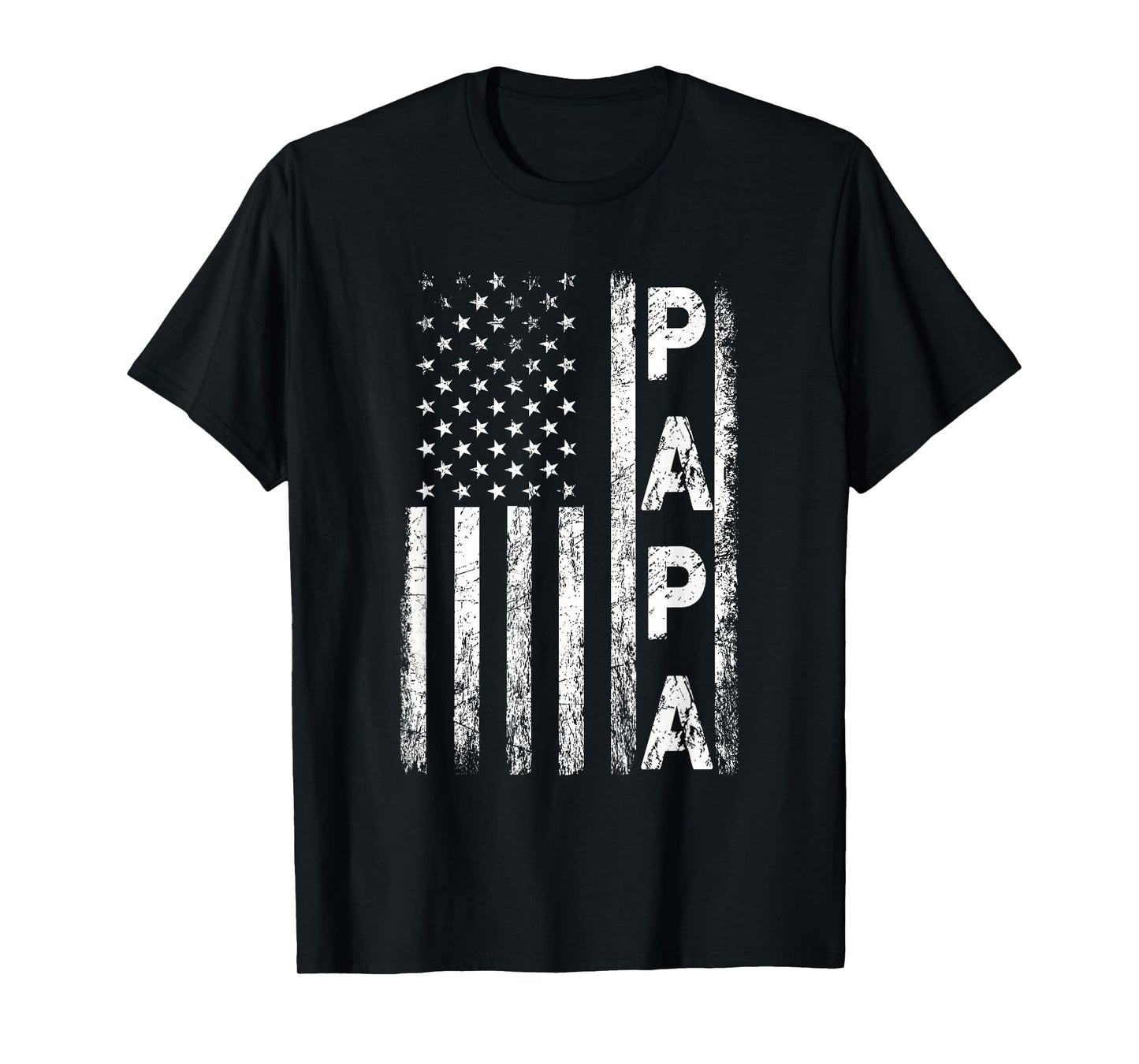 Papa Vintage American Flag Father's Day 4th of July Grandpa T-Shirt