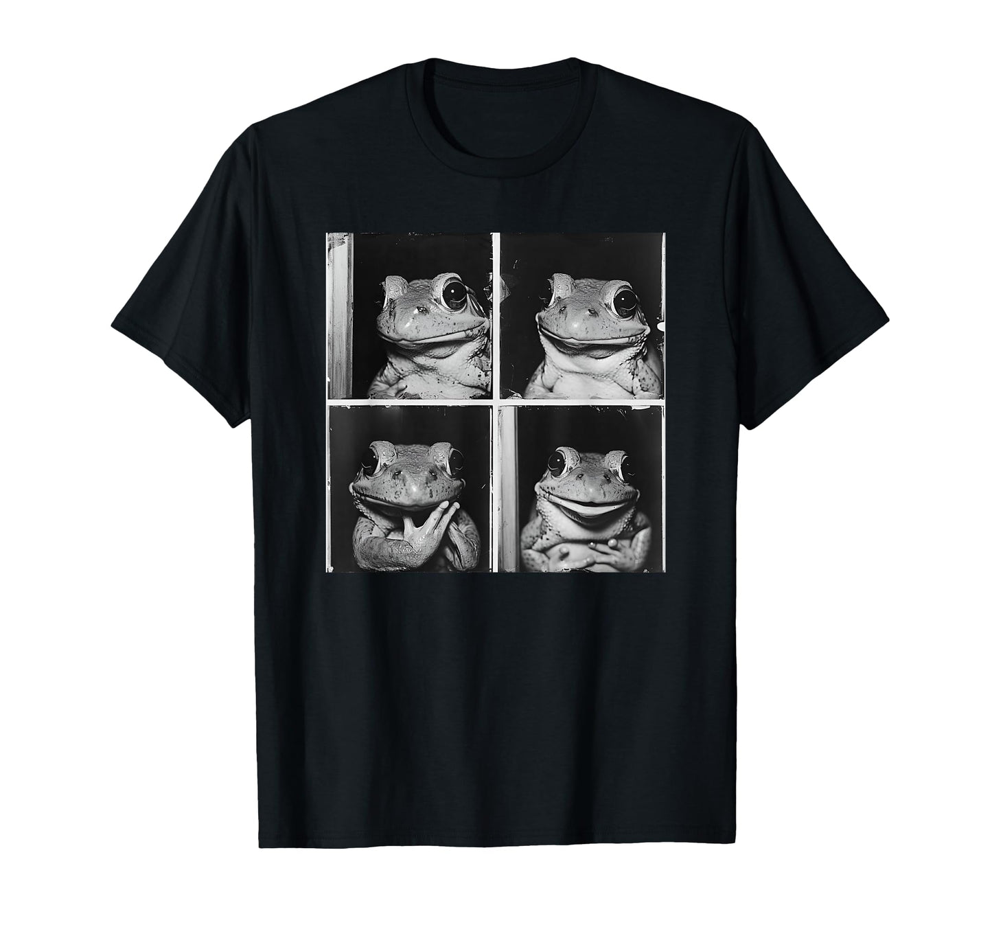 Posing Frog Model Photo Quirky Toad Love Frogs Funny Animal T-Shirt