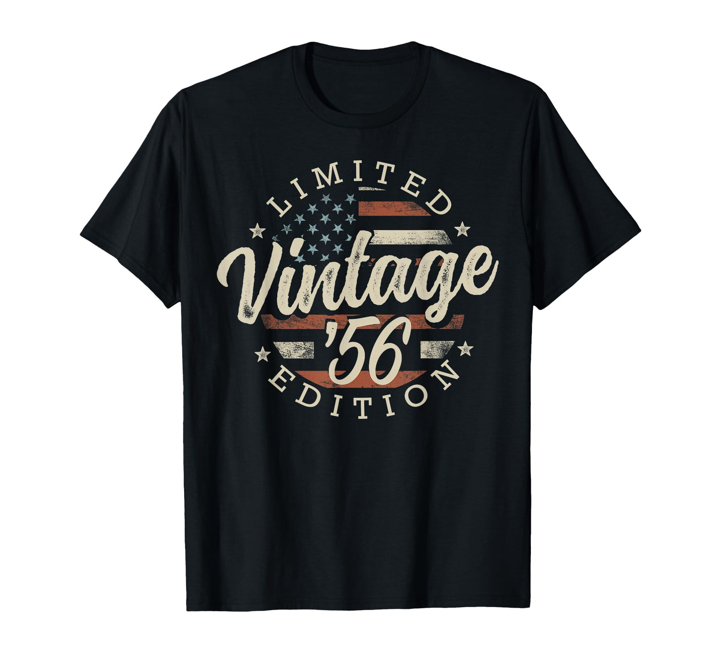Vintage 1956 Limited Edition USA Flag 69th Birthday T-Shirt