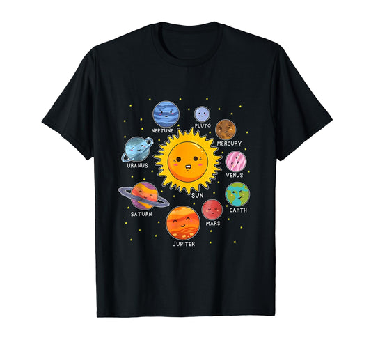 Solar ystem shirt for girls, solar system shirt for women T-Shirt