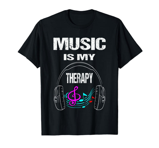 Music Is My Therapy Musician T-Shirt