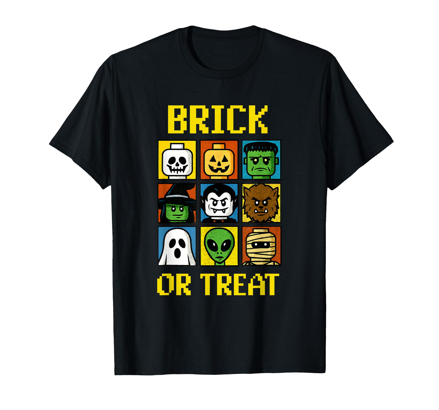 Brick or Treat Halloween Costume Master Builder Blocks Kids T-Shirt
