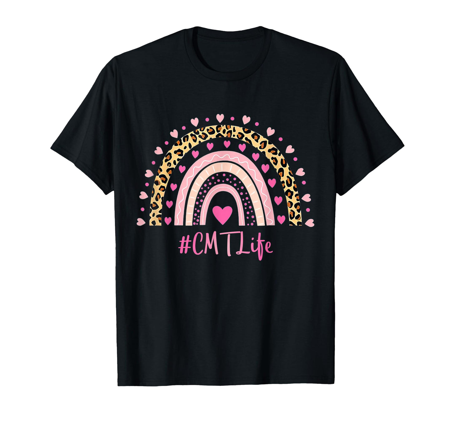CMT Nurse Leopard Print Boho Rainbow NURSE'S WEEK T-Shirt