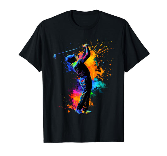 Colorful Golfer Golf Golfing T-Shirt
