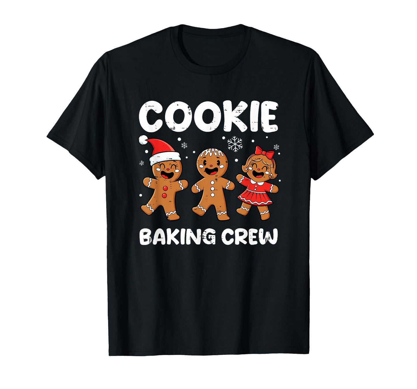Cookie Baking Crew Gingerbread Family Christmas Kids Girls T-Shirt