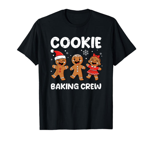 Cookie Baking Crew Gingerbread Family Christmas Kids Girls T-Shirt