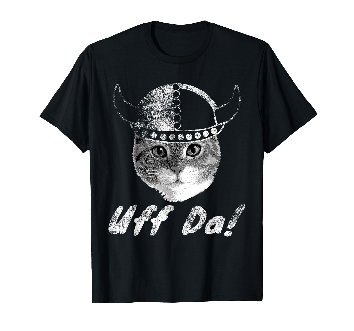 Viking Cat Uff Da Scandinavian Norwegian Men Women Kids T-Shirt