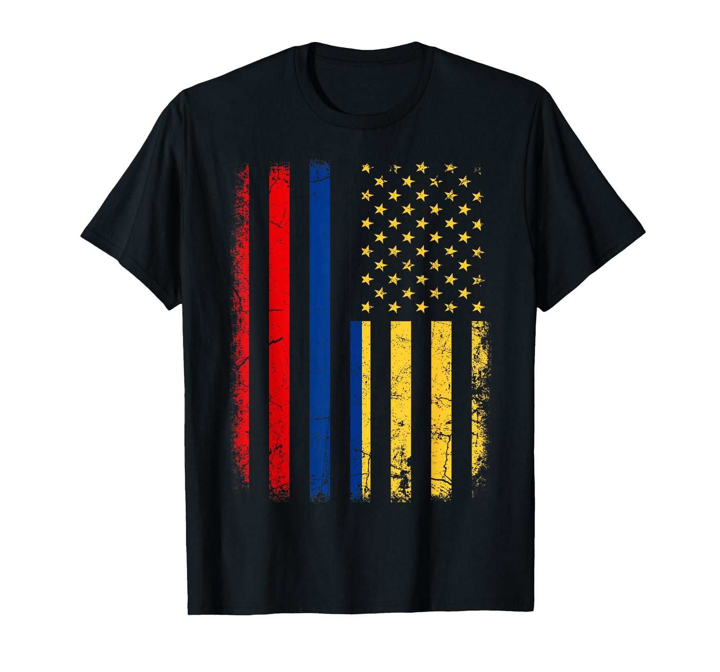 Colombian American Flag Colombian Roots Colombia America T-Shirt Small