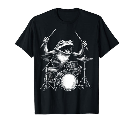 Frog Drummer Toad Drums T-Shirt