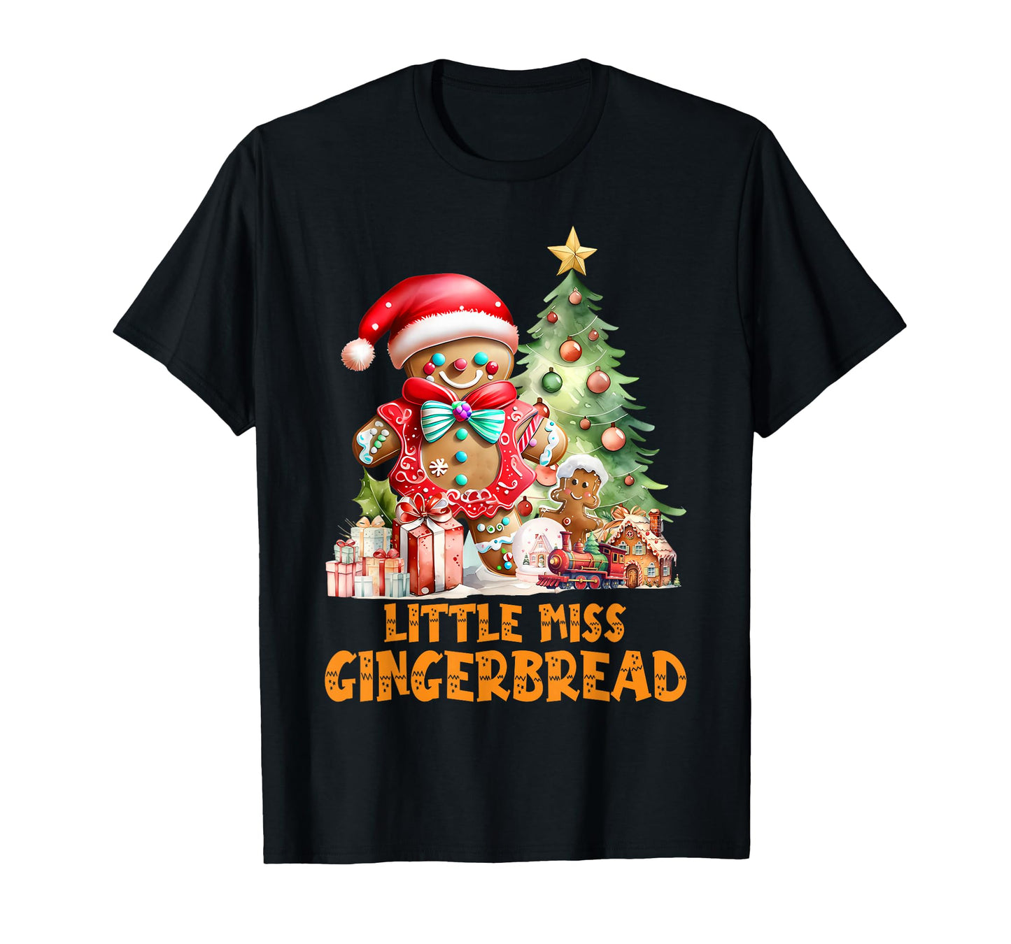 Little Miss Cookies Gingerbread Christmas Toddler Kids Girl T-Shirt