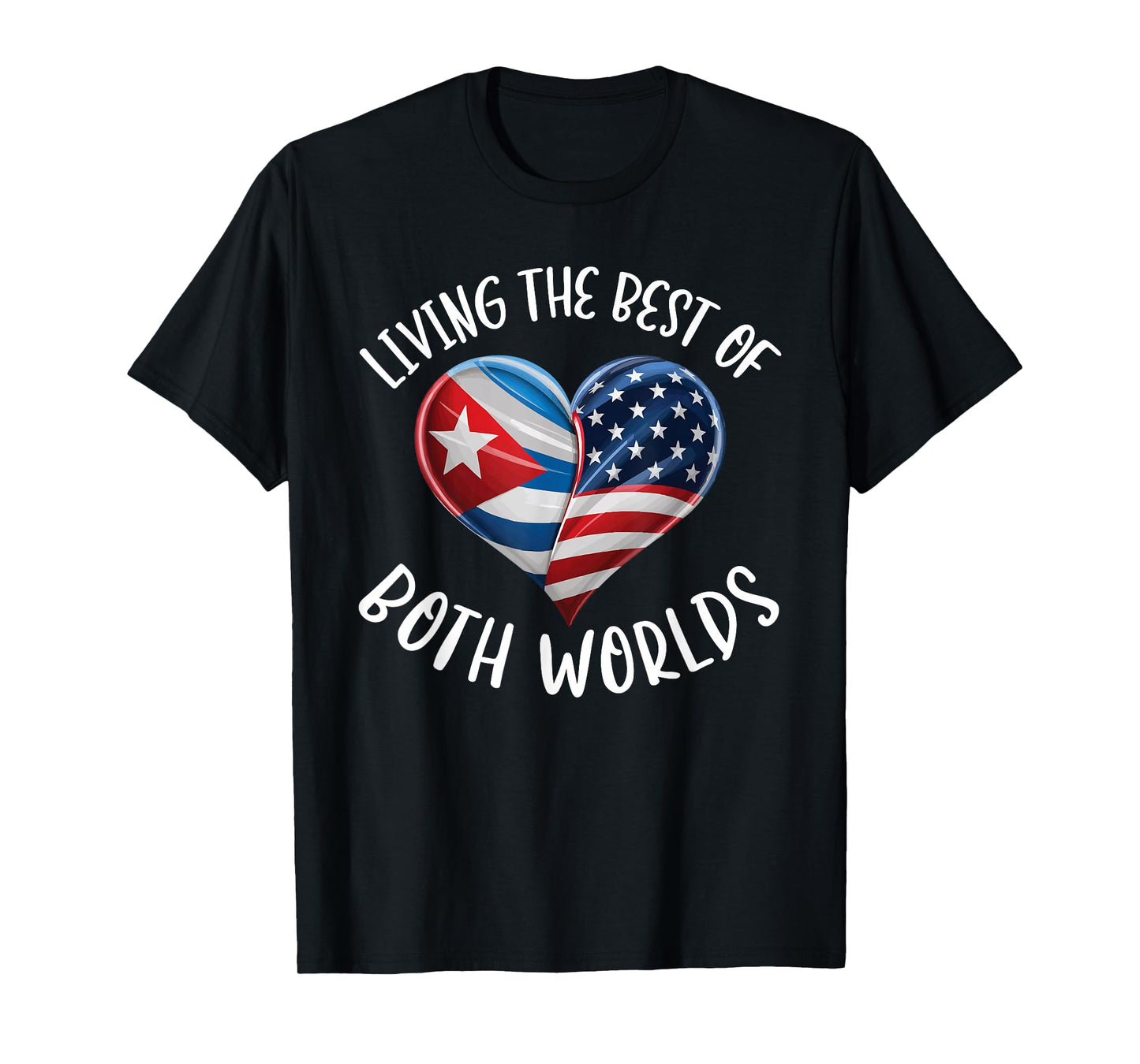 Half Cuban Half American USA Flag Cuba America T-Shirt