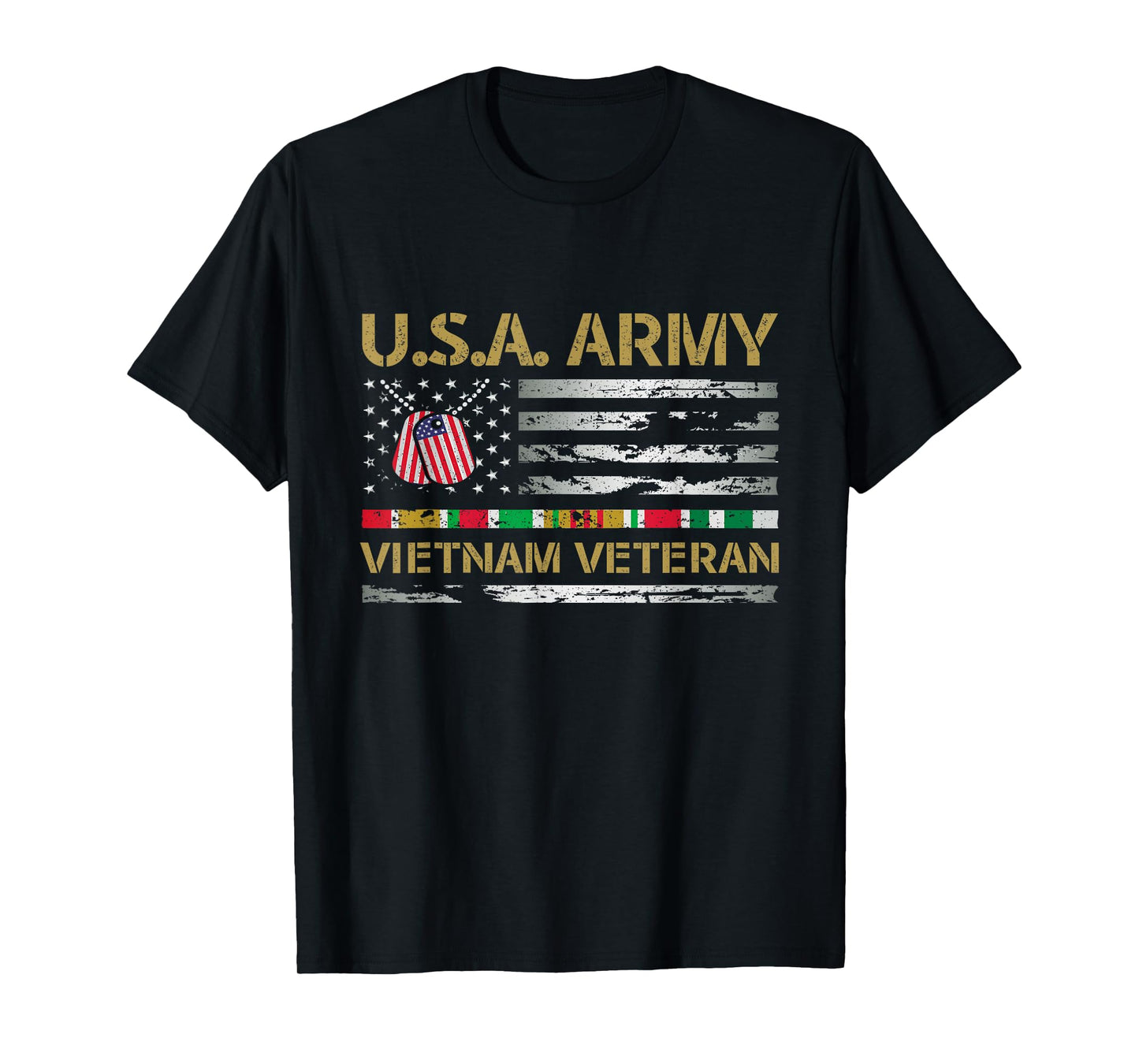 USA Army Vietnam Veteran USA Flag Veteran Vietnam Army T-Shirt