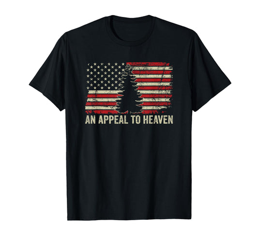 an Appeal to Heaven - USA Revolution Pine Tree American Flag T-Shirt