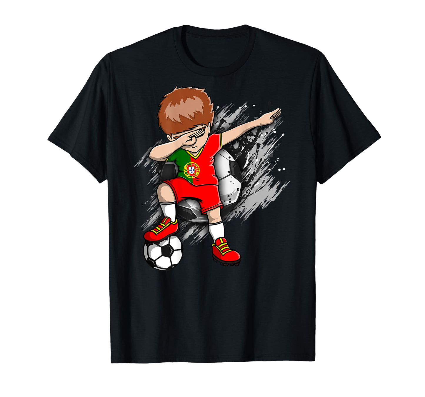Dabbing Soccer Boy Portugal Jersey Portuguese Football Lover T-Shirt