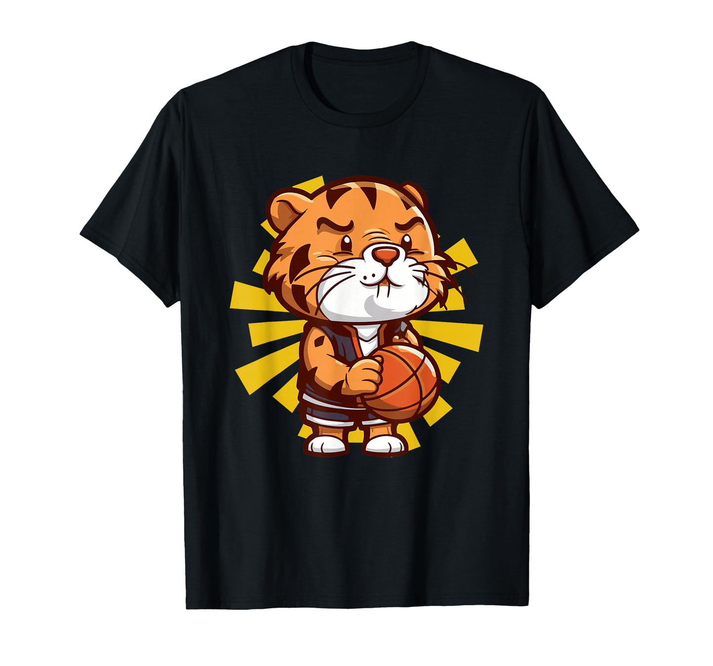 Tiger Basketball Player Ball Sports Jungle Animal T-Shirt