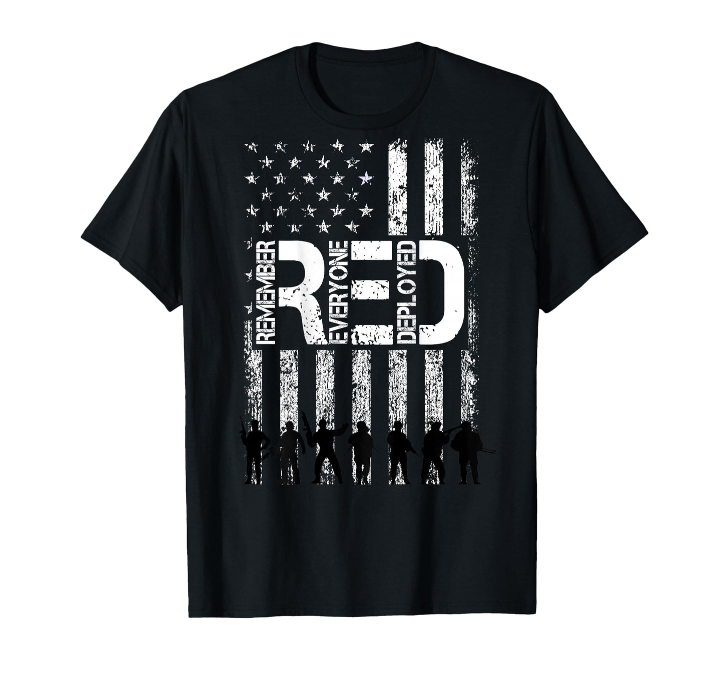 On Fridays We Wear Red Military Veteran Day US Flag Back T-Shirt