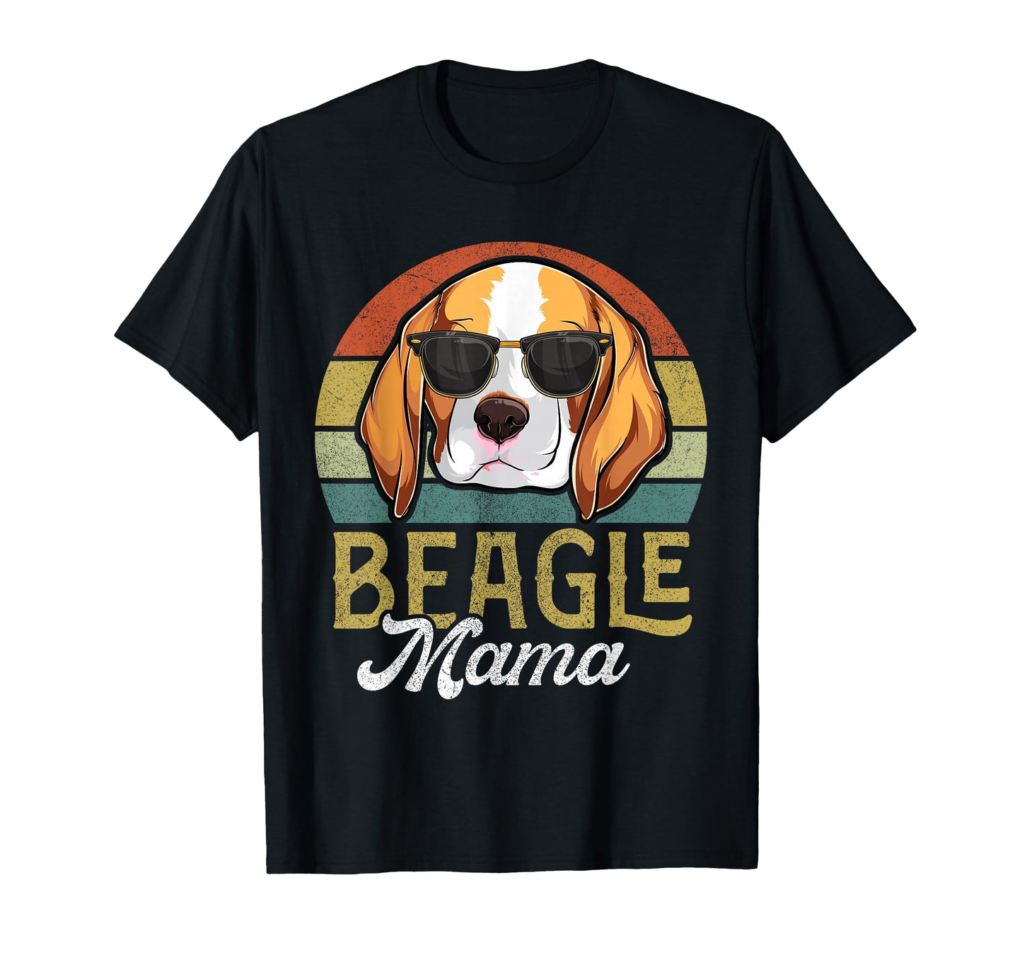 Retro Beagle Mama Shirt Women, Mothers Day Dog Mom T-Shirt