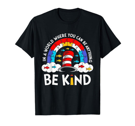 Autism Awareness For Teacher Why Fit In Doctor Cat Hat Cool T-Shirt