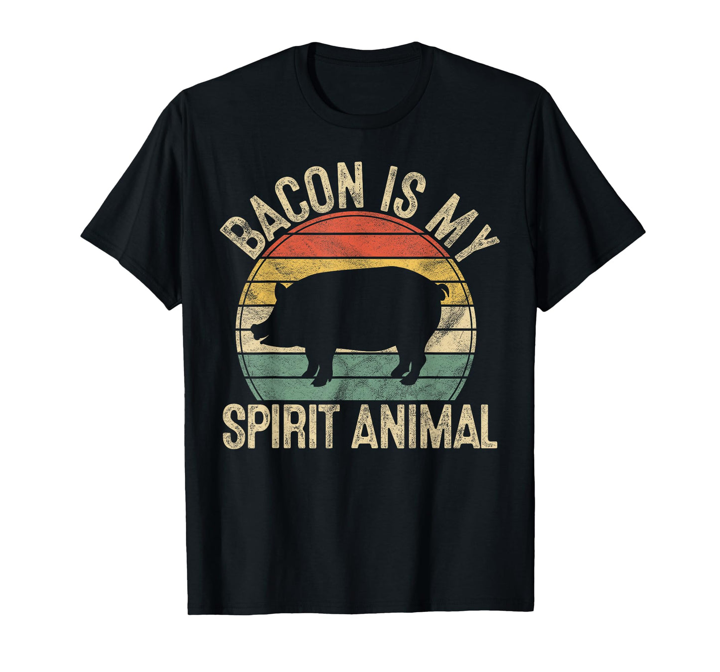 Bacon Is My Spirit Animal Gift Retro BBQ Costume Pork Grill T-Shirt