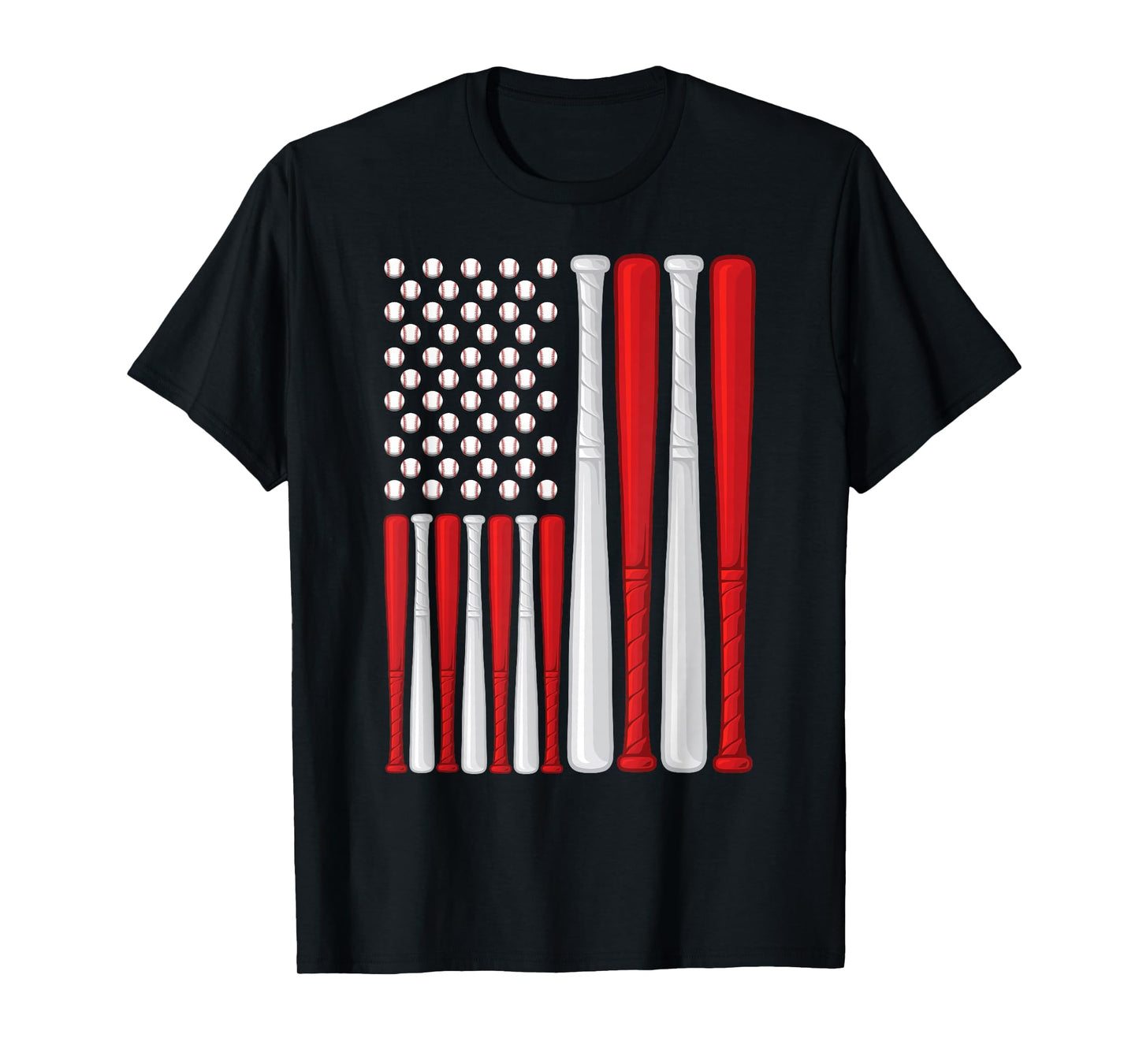 USA Flag - American Baseball Flag - Vintage Baseball Flag T-Shirt