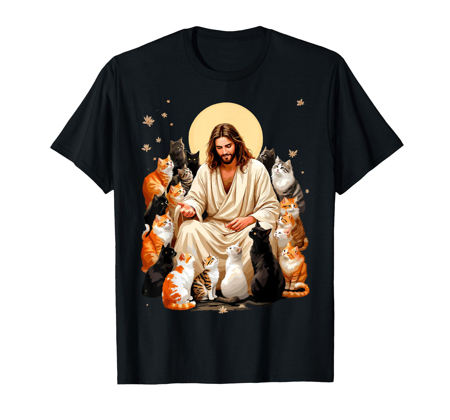 Cats & Jesus Christ Tee Kitty Lover Bible Reader Christian T-Shirt