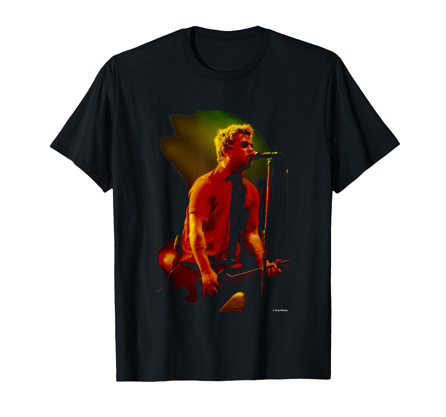 Billie Joe Armstrong Green Day Warning Live By Andy Willsher T-Shirt