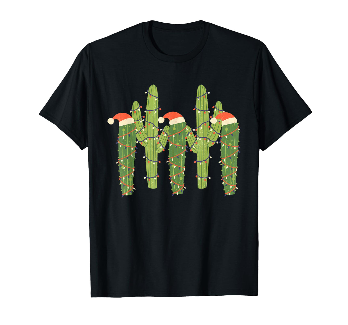 Christmas Cactus Desert Vintage Saguaro Cactus Plants Lover T-Shirt