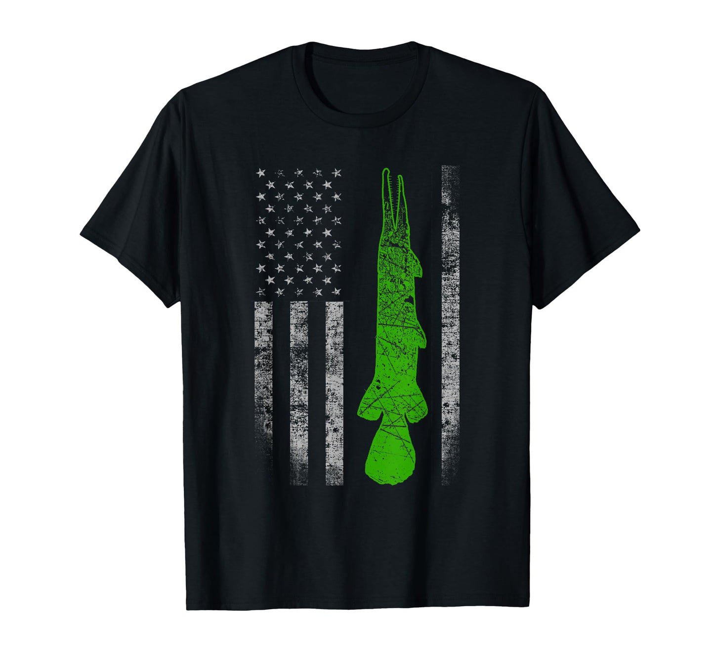 Alligator Gar Flag - Alligator Gar Fishing T-Shirt