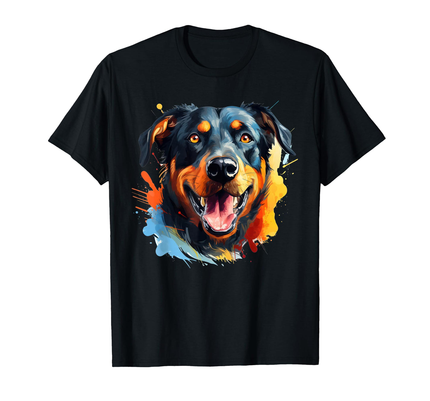 Beauceron Portrait Colour Artwork T-Shirt