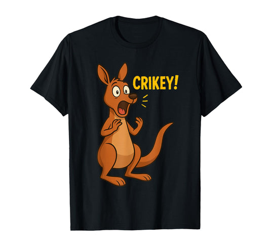 Australian Crikey Slang Funny Surprise Kangaroo Catch Phrase T-Shirt