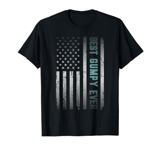 Best GUMPY Ever With US American Flag Father's Day T-Shirt for Women Men