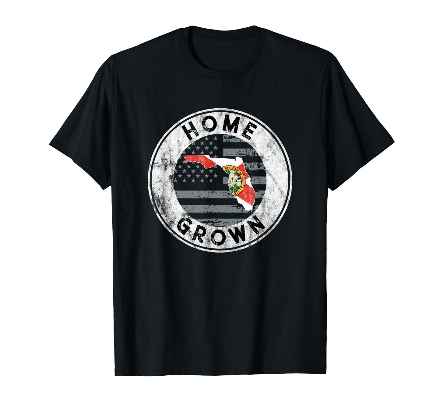Florida Home Grown State Country American Flag Pride Love FL Women Men T-Shirt